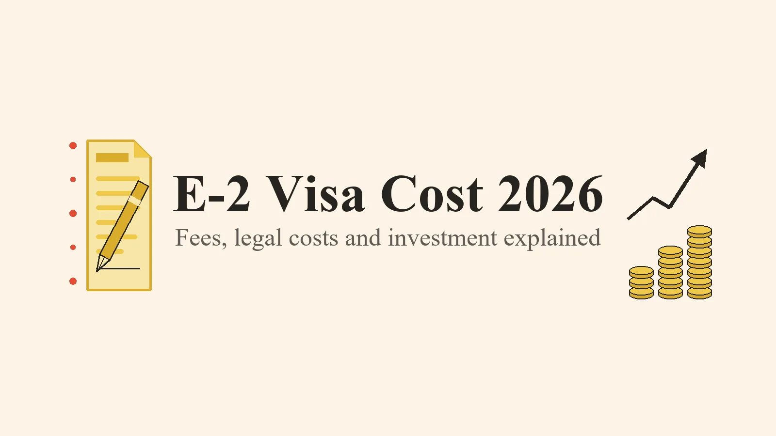 E-2 Visa Cost 2026: fees, legal costs and investment explained
