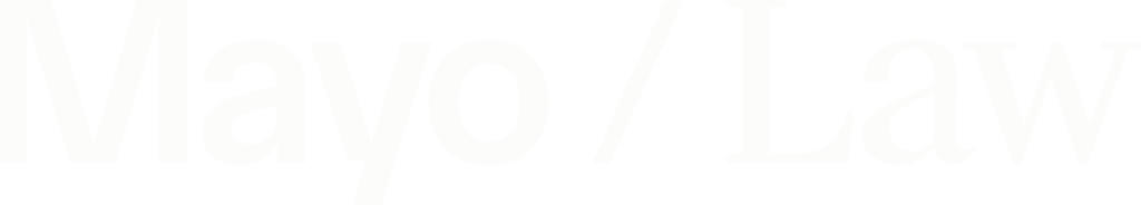 Mayo Law Logo in white
