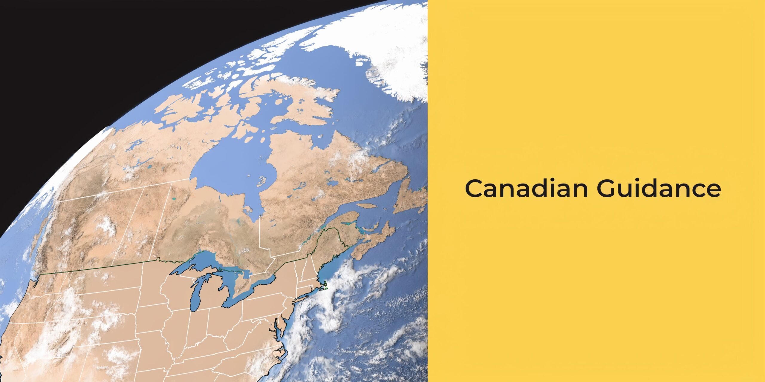 A stylized digital globe showing Canada and the United States with the text Canadian Guidance beside it.