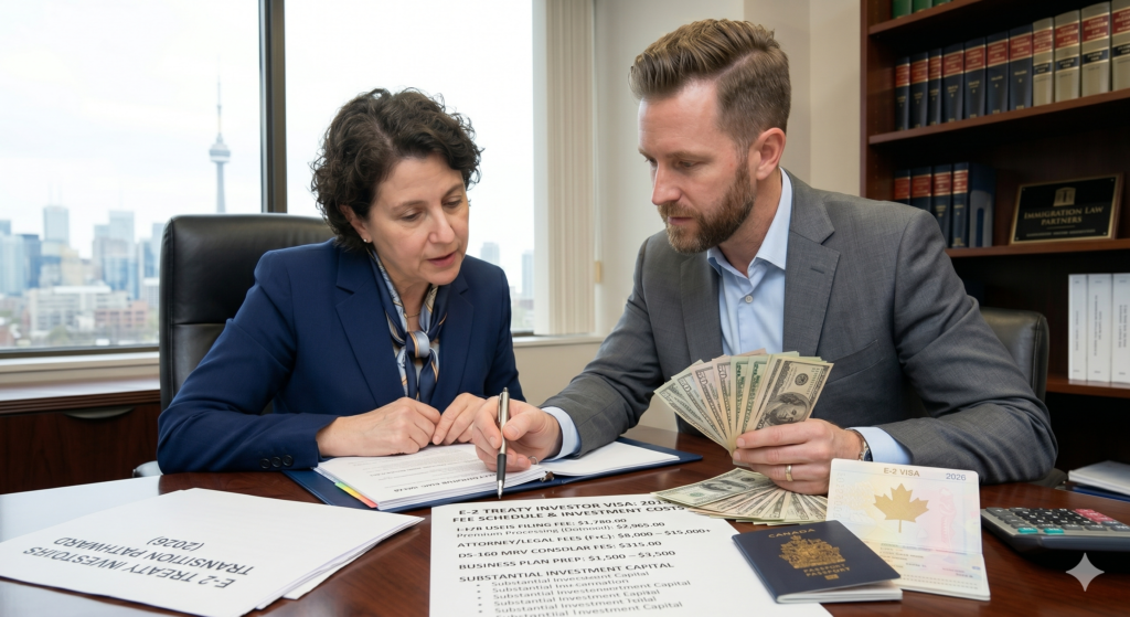 E-2 visa attorney advising client on green card transition 2026