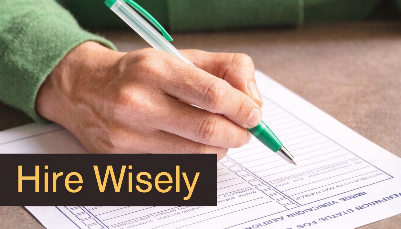 A person in a green sleeve filling out official immigration paperwork with a green pen.